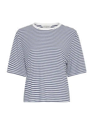 MOSS COPENHAGEN Koszulka "Jana" w kolorze granatowo-kremowym rozmiar: XS/S