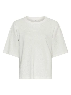 MOSS COPENHAGEN Koszulka "Linea" w kolorze białym rozmiar: M / L