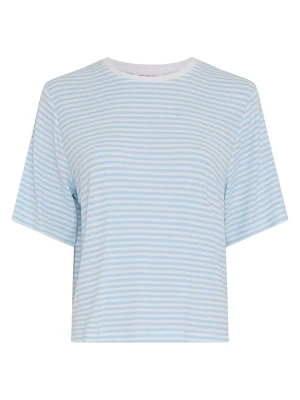 MOSS COPENHAGEN Koszulka w kolorze biało-błękitnym rozmiar: L / XL