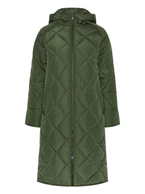 MOSS COPENHAGEN Kurtka pikowana "Keelin" w kolorze zielonym rozmiar: M/L