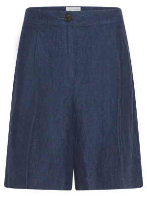 MOSS COPENHAGEN Lniane bermudy w kolorze granatowym rozmiar: XL