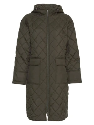 MOSS COPENHAGEN Płaszcz pikowany "Nichella" w kolorze ciemnozielonym rozmiar: L/XL