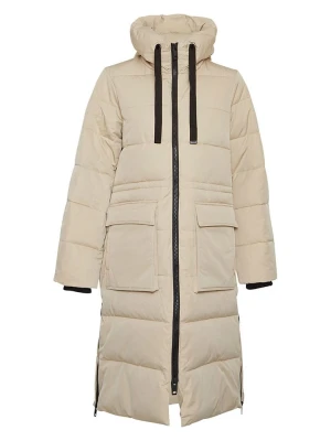 MOSS COPENHAGEN Płaszcz pikowany "Pavinaria" w kolorze beżowym rozmiar: M/L