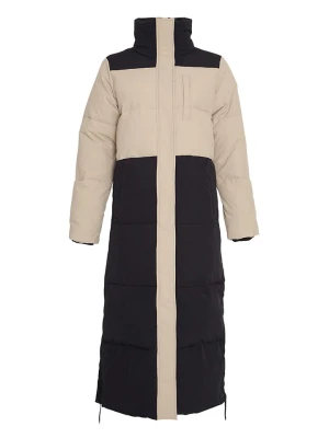 MOSS COPENHAGEN Płaszcz pikowany w kolorze beżowo-czarnym rozmiar: S/M