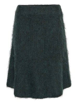 MOSS COPENHAGEN Spódnica dzianinowa "Annalisa" w kolorze ciemnozielonym rozmiar: S/M