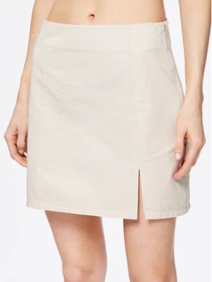 Moss Copenhagen Spódnica mini Cyrilla 17258 Écru Slim Fit Kremowy