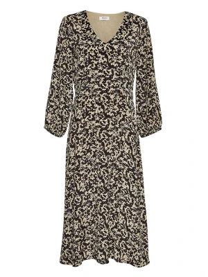 MOSS COPENHAGEN Sukienka "Rhian" w kolorze beżowo-czarnym rozmiar: S