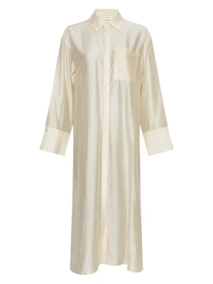 MOSS COPENHAGEN Sukienka w kolorze beżowym rozmiar: S/M