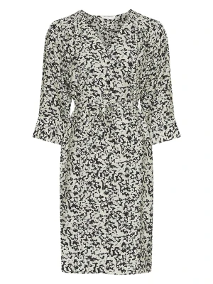 MOSS COPENHAGEN Sukienka w kolorze kremowo-czarnym rozmiar: M