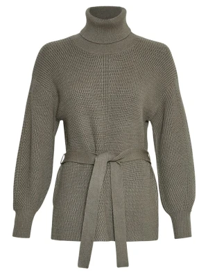 MOSS COPENHAGEN Sweter "Amari Rachelle" w kolorze khaki rozmiar: M/L