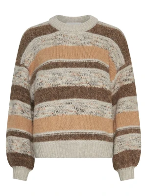 MOSS COPENHAGEN Sweter "Constance" w kolorze szarobrązowo-beżowym rozmiar: L / XL
