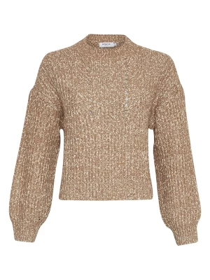 MOSS COPENHAGEN Sweter "Ellemina" w kolorze jasnobrązowym rozmiar: L/XL