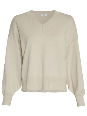 MOSS COPENHAGEN Sweter "Hanalise Rachelle" w kolorze beżowym rozmiar: M/L
