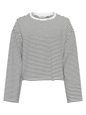 MOSS COPENHAGEN Sweter "Krestiane" w kolorze biało-czarnym rozmiar: XS / S