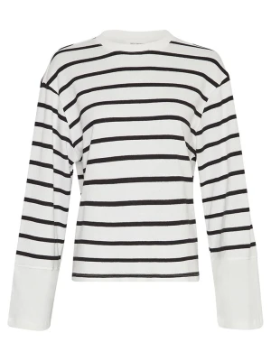 MOSS COPENHAGEN Sweter w kolorze biało-czarnym rozmiar: M/L