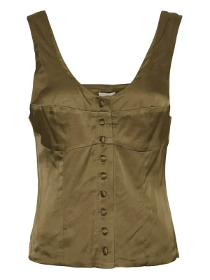 MOSS COPENHAGEN Top "Julietta" w kolorze khaki rozmiar: L