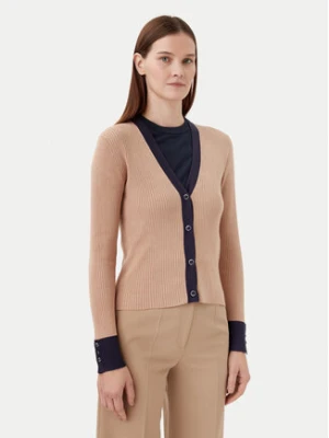 Motivi Kardigan M4376000732N Beżowy Slim Fit