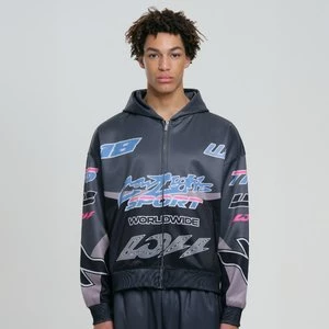 Motocross Zip Hoodie 2, markiLow Lights Studios, Bluzy, w kolorze szary, rozmiar: