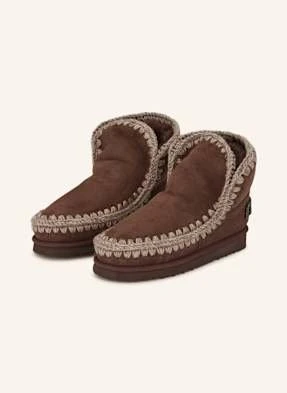 Mou Botki Eskimo 18 Glitter Logo Z Ozdobnymi Kamykami braun