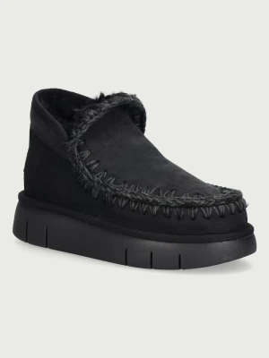 Mou Eskimo Bounce Sneaker śniegowce damskie zamszowe czarny