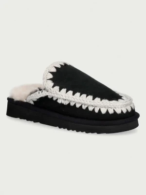 Mou klapki damskie zamszowe Eskimo Slipper czarny