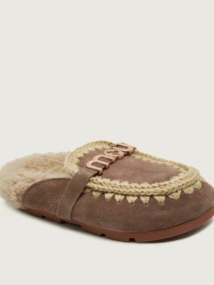 MOU Ocieplane mule Winter Bio Slide | zamsz | shearling beżowy