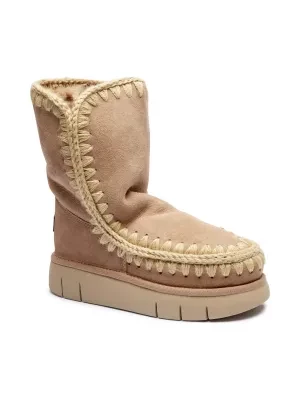 MOU Skórzane śniegowce Eskimo 24 Bounce Maxi Stitching | z dodatkiem wełny