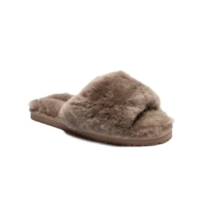 MOU Wełniane obuwie domowe SHEEPSKIN FUR SLIDE SLIPPER