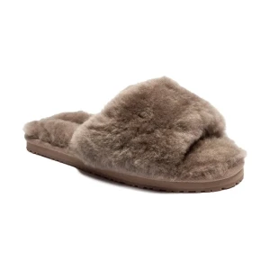 MOU Wełniane obuwie domowe SHEEPSKIN FUR SLIDE SLIPPER