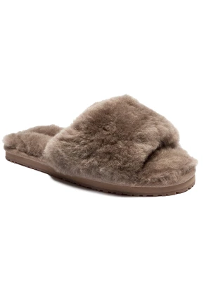 MOU Wełniane obuwie domowe SHEEPSKIN FUR SLIDE SLIPPER