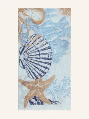 Mouleta Szal Z Kaszmiru blau