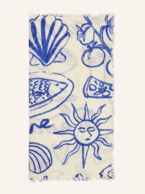 Mouleta Szal Z Kaszmiru blau