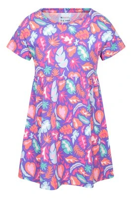 Mountain Essentials sukienka dziecięca z nadrukiem Lora - Purple Mountain Warehouse