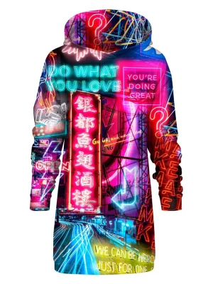 Mr GUGU & MISS GO Sukienka dresowa "Street Neon Oversize" ze wzorem rozmiar: S