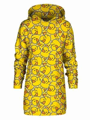 Mr GUGU & MISS GO Sukienka dresowa w kolorze żółtym ze wzorem rozmiar: XS
