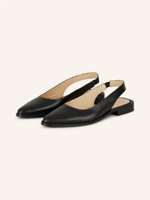 Mrs & Hugs Baleriny Z Odkrytą Piętą schwarz