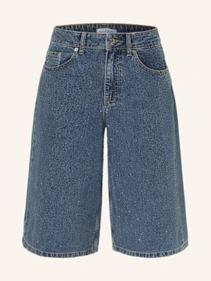Mrs & Hugs Bermudy Jeansowe Z Ozdobnymi Kamykami blau