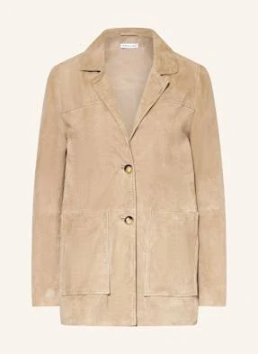 Mrs & Hugs Blezer Skórzany beige