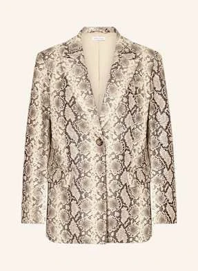 Mrs & Hugs Blezer Z Imitacji Skóry beige