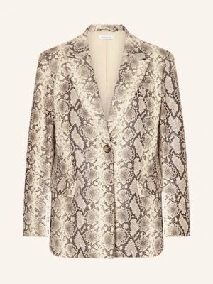 Mrs & Hugs Blezer Z Imitacji Skóry beige