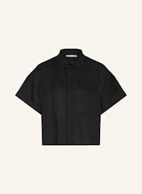 Mrs & Hugs Bluzka Oversize Z Lnu schwarz