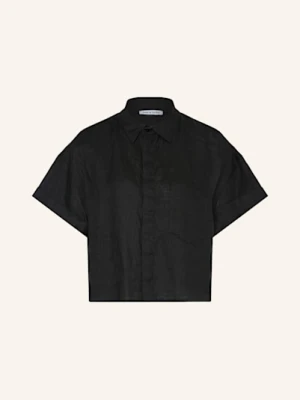 Mrs & Hugs Bluzka Oversize Z Lnu schwarz