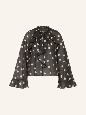 Mrs & Hugs Bluzka Z Falbanami schwarz