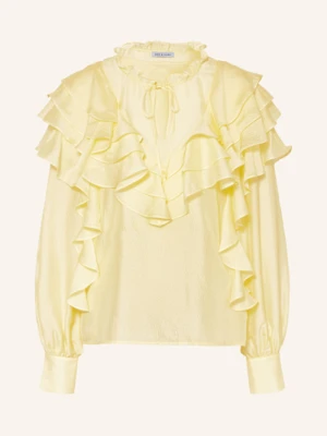 Mrs & Hugs Bluzka Z Jedwabiu Z Wolantami gelb