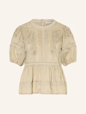 Mrs & Hugs Bluzka Z Koronki Ażurowej gruen