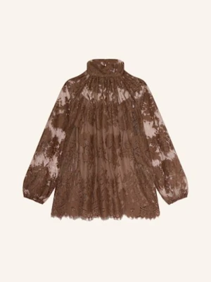 Mrs & Hugs Bluzka Z Koronki braun