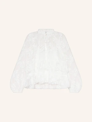 Mrs & Hugs Bluzka Z Koronki, Z Wolantami weiss