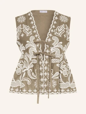 Mrs & Hugs Bluzka Z Lnu gruen