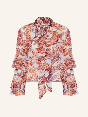 Mrs & Hugs Bluzka Z Wiązaniem Pod Szyją I Wolantami braun