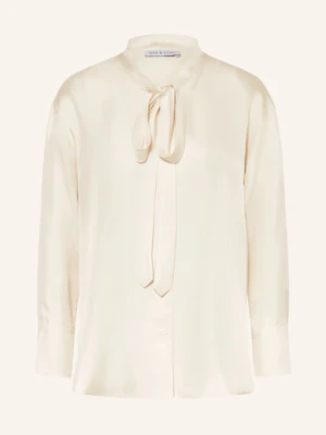 Mrs & Hugs Bluzka Z Wiązaniem Pod Szyją Z Jedwabiu beige